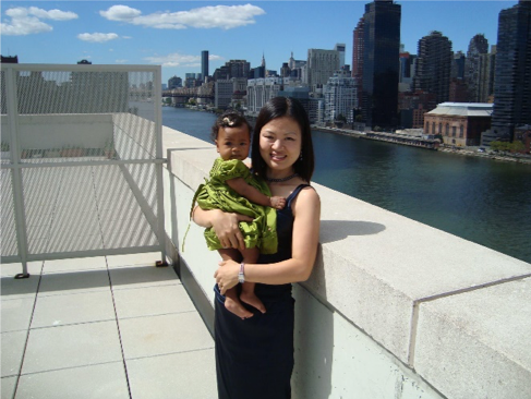 2010年、長女とニューヨークにて